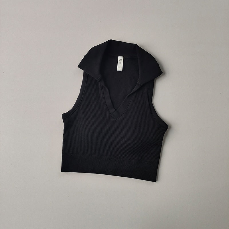 Summer Vest sleevelss gym wear Top Chic Gym Wear black S