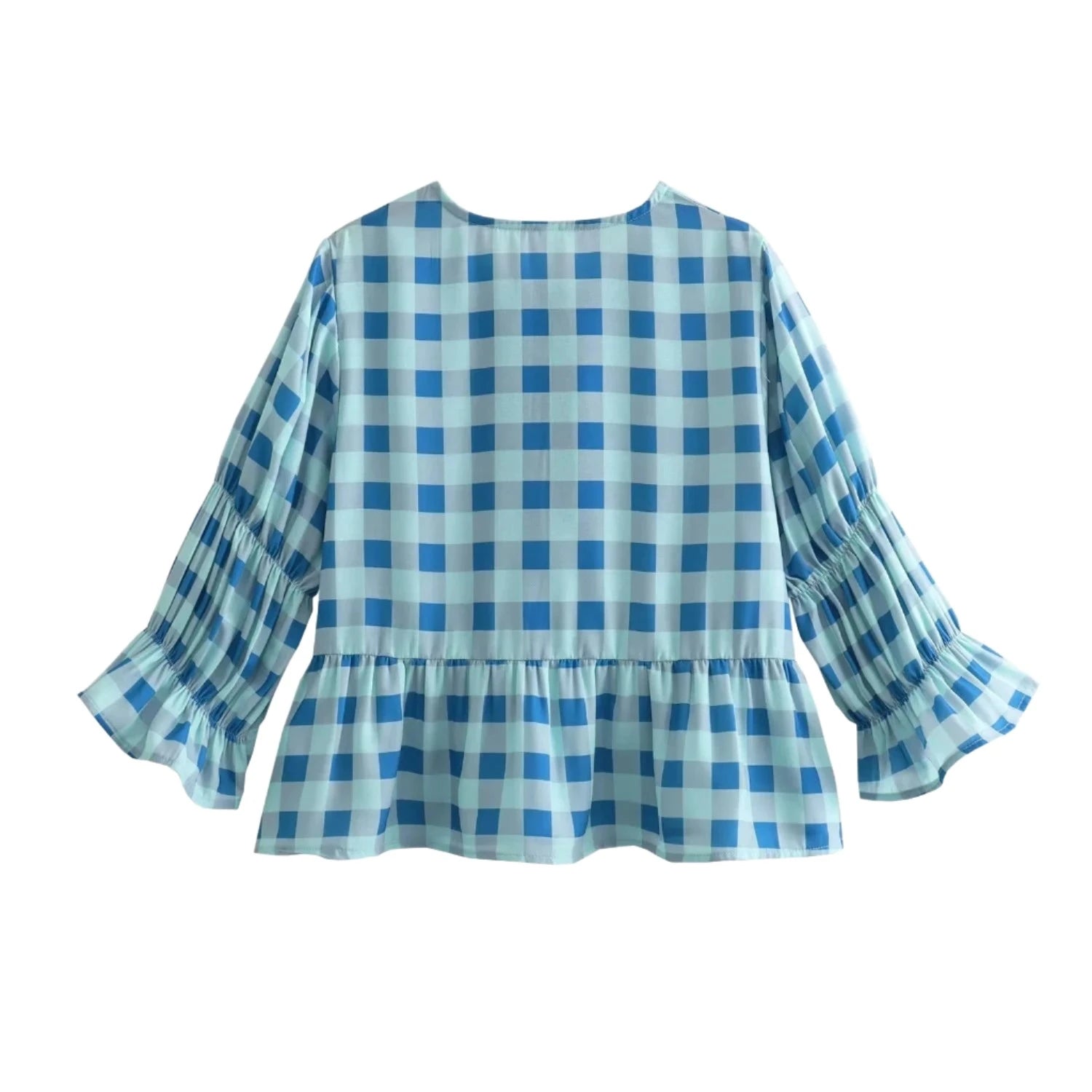 Plaid Crop Top with Bowknot summer top